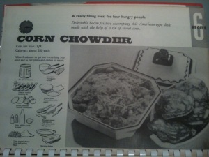 She Quickie cookbook corn chowder recipe